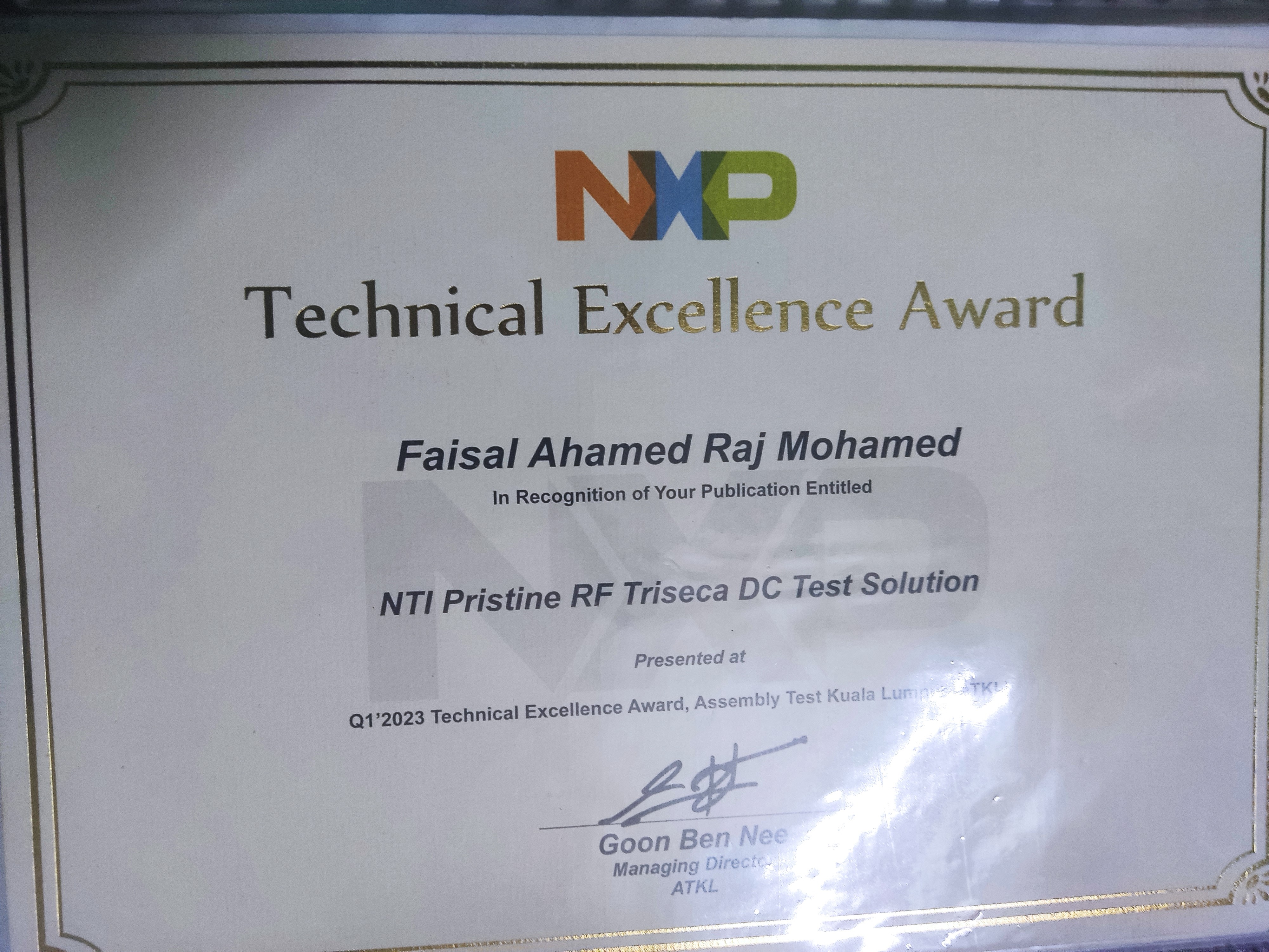 NTI Pristine RF Triseca DC Test Solutiion