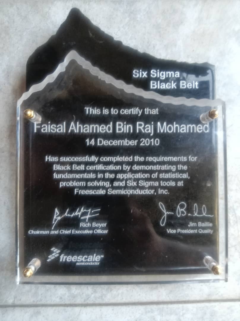 Six Sigma Black Belt Certificate
